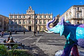 University Square, University of Catania, Catania, Sicily, Italy, Mediterranean, Europe