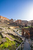 Antikes griechisch-römisches Theater von Catania, Catania, Sizilien, Italien, Mittelmeerraum, Europa