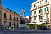 Catalani Square, Statue of Don John of Austria, Messina, Sicily, Italy, Mediterranean, Europe