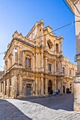 Kirche San Carlo Borromeo, UNESCO-Weltkulturerbe, Noto, Siracusa, Sizilien, Italien, Mittelmeerraum, Europa