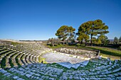 Theater von Akrai, Palazzolo Acreide, Val di Noto, Siracusa, Sizilien, Italien, Mittelmeerraum, Europa