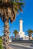 Cozzo Spadaro Leuchtturm, Portopalo di Capo Passero, Siracusa, Sizilien, Italien, Mittelmeer, Europa