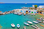 The small fishing village of Mandrakia, Mandrakia, Milos Island, Cyclades Islands, Greek Islands, Greece, Europe