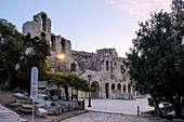 Detail of the Acropolis of Athens, UNESCO World Heritage Site, a historic fortress on a rocky hill above Athens, Greece, Europe