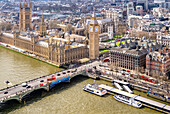 View towards Westminster Bridge, Big Ben (The Elizabeth Tower), the Palace of Westminster and Westminster Abbey, UNESCO World Heritage Site, London, England, United Kingdom, Europe