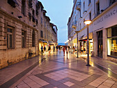 Marmontova Ulica at dusk, Split, Croatia, Europe