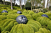 Emotions garden with works by the Spanish artist Samuel Salcedo at Les Jardins d'Etretat, Etretat, Seine-Maritime department, Normandy region, France, Europe