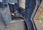 Treppe vom vierten Stock des historischen Wachturms Desert View Watchtower am Grand Canyon South Rim, UNESCO-Weltnaturerbe, Arizona, Vereinigte Staaten von Amerika, Nordamerika