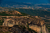 View of the Meteora Monasteries, UNESCO World Heritage Site, Thessaly, Greece, Europe