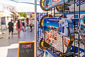 View of souvenirs in Thassos Town, Thassos, Aegean Sea, Greek Islands, Greece, Europe