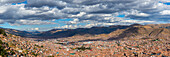 Panoramic view of Cusco (Cuzco) city, Cusco Province, Cusco Region, Peru, South America