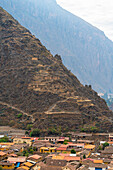 Archäologische Stätte der ehemaligen Inkastätte Pinkulluna, Ollantaytambo, Bezirk Ollantaytambo, Heiliges Tal, Provinz Urubamba, Region Cusco (Cuzco), Peru, Südamerika