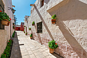 Gehweg am Kloster Santa Catalina de Siena, UNESCO-Welterbe, Arequipa, Provinz Arequipa, Region Arequipa, Peru, Südamerika