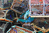 Lobster pots, Tingwall, near Kirkwall, Mainland, Orkney Islands, Scotland, United Kingdom, Europe