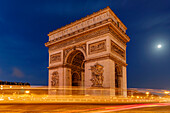 Arc de Triomphe am Place Charles de Gaulle, Paris, Ile de France, Frankreich, Europa