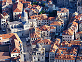 Kathedrale und Altstadt von Dubrovnik, UNESCO-Weltkulturerbe, vom Berg Srd aus, Dubrovnik, Kroatien, Europa