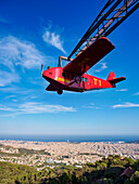 T1 Avio Ride at the Tibidabo Amusement Park, Mount Tibidabo, Barcelona, Catalonia, Spain, Europe