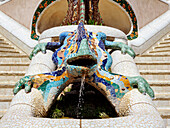 Mosaic Salamander, Park Guell, UNESCO World Heritage Site, Barcelona, Catalonia, Spain, Europe