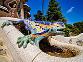 Mosaiksalamander, Park Guell, UNESCO-Welterbe, Barcelona, Katalonien, Spanien, Europa