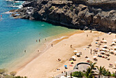 Strand des Hotels Abama, Guia de Isora, Südwestlich von Teneriffa, Kanarische Inseln, Spanien, Atlantischer Ozean, Europa