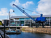 Crane at Mount Stuart Graving Docks, Cardiff Bay, Cardiff, Wales, United Kingdom, Europe