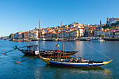 Rabelo-Boote auf dem Fluss Douro, Porto, Norte, Portugal, Europa