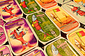 Sardines at the Mercado do Bolhao, Porto, Norte, Portugal, Europe