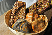 Assorted bread from the Danish bakery Emmerys, Aarhus, Jutland Peninsula, Denmark, Europe