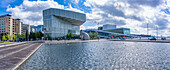 New Central Library (Oslo Public Library) (Deichman Library) and Opera House, Oslo, Norway, Scandinavia, Europe