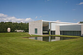 HEART Museum of Contemporary Art with reflecting pool and lawn, Herning, Denmark, Europe