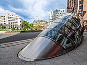 A Fosterito, entrance to the Metro station designed by Norman Foster, Plaza Moyua, Bilbao, Basque Country, Spain, Europe