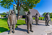 View of Roald Amundsen monument sculpture at The Fram Museum, Bygdoynesveien, Oslo, Norway, Scandinavia, Europe