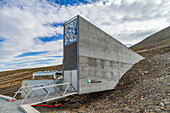 The Global Seed Vault just outside the town of Longyearbyen on the island of Spitsbergen in Svalbard, Norway, Arctic, Europe