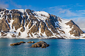 Ansichten des Vasilievbreen (Vasiliev-Gletscher), in Isbukta (Eisbucht) nahe der Insel Spitzbergen in Svalbard, Norwegen, Arktis, Europa