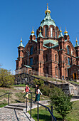 Außenansicht der Orthodoxen Kirche von Finnland, Helsinki, Finnland, Europa