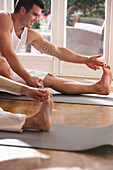 Man practicing yoga