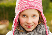 Close up of Young Girl Outdoors