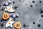 Multicolored Halloween homemade cookies