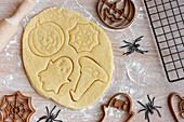 Preparation of festive pastries for baking in the oven