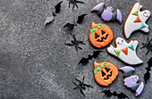 Multicolored Halloween homemade cookies