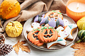 Multicolored Halloween homemade cookies