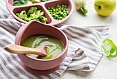 Healthy baby food in a bowl