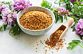 Healthy bee pollen grains