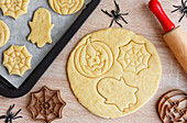 Preparing festive pastries for baking in the oven