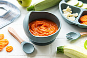Healthy baby food in a bowl