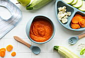 Healthy baby food in a bowl
