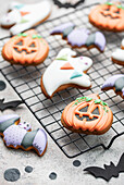 Multicolored Halloween homemade cookies