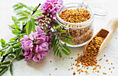 Healthy bee pollen grains