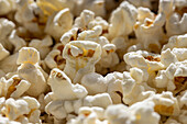 Close-up of freshly popped popcorn