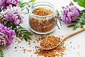 Healthy bee pollen grains